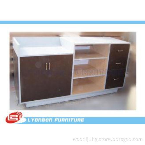 MDF Laminated Shop Cash Counter With Drawers , Common Style